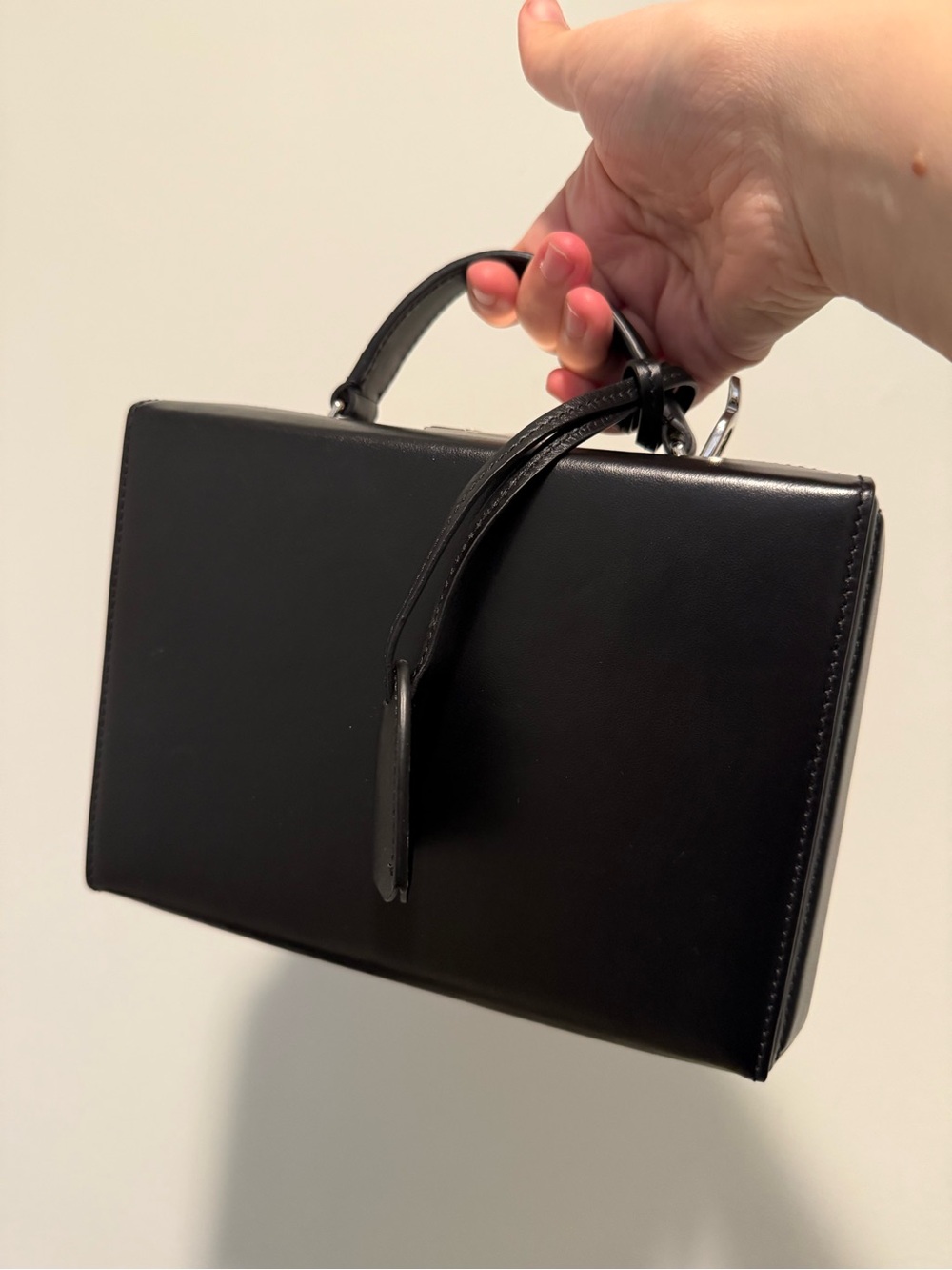 Mark Cross Grace Box Bag with Feather Strap